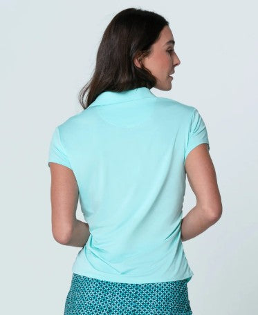 Lucky in Love EYELET YOU WIN IT Short Cap Sleeve Top Day Club