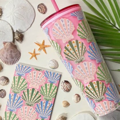 Vera Bradley Double Wall Tumbler with Straw 8 oz