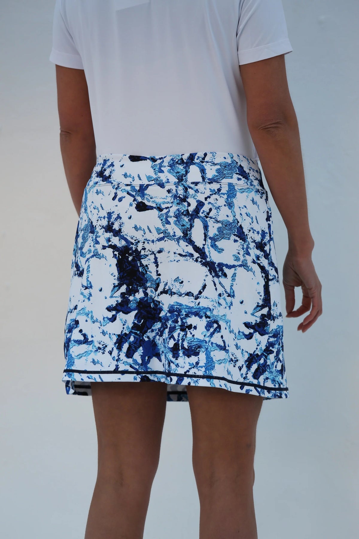 FAMARA ELSIE BLUE A-Line Art Golf Skort 17"