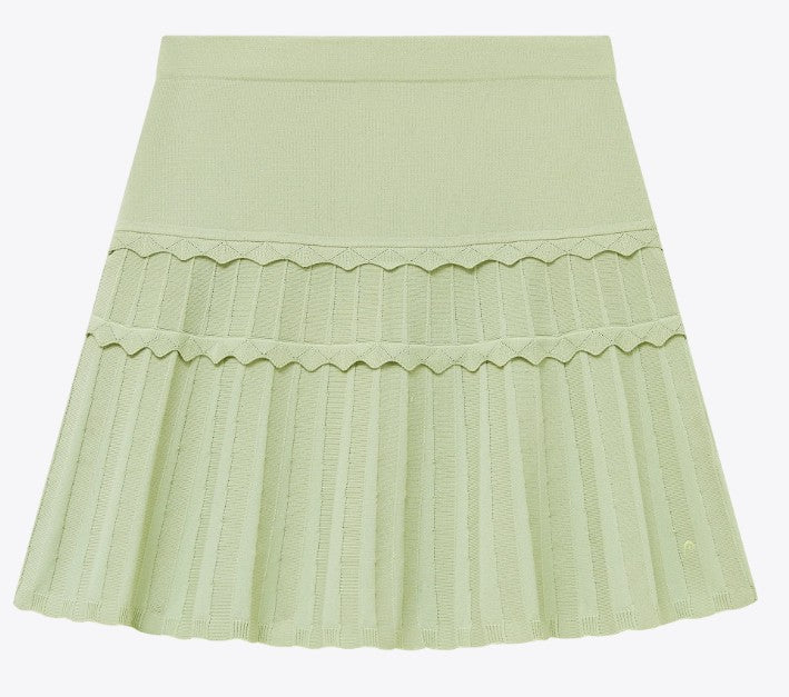HEAD GOLF Eyelet Knit Skirt in Mint