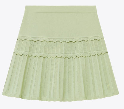 HEAD GOLF Eyelet Knit Skirt in Mint