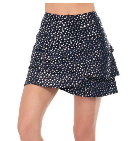 Lucky in Love Electric Star Scallop Skort 16"