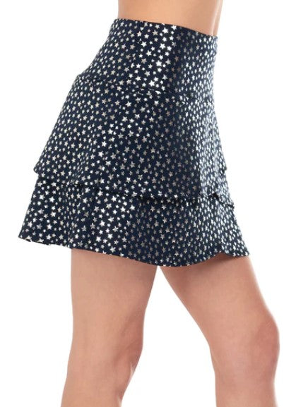 Lucky in Love Electric Star Scallop Skort 16"