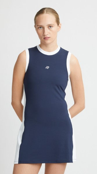 Rohnisch Eleonor Navy and White Sleeveless Dress 34"