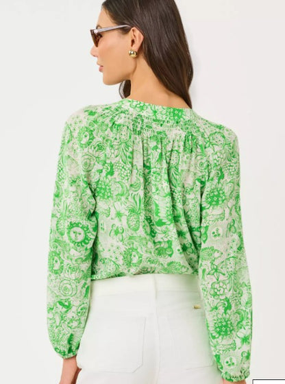 LILLY PULITZER Elsa Silk Top Long Sleeve (Multiple Colors)