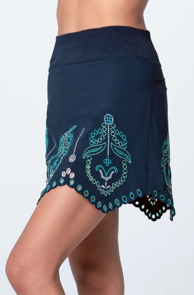 Lucky in Love EYELET YOU WIN Boho Skirt 17"