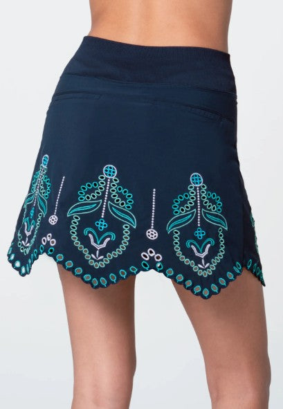 Lucky in Love EYELET YOU WIN Boho Skirt 17"