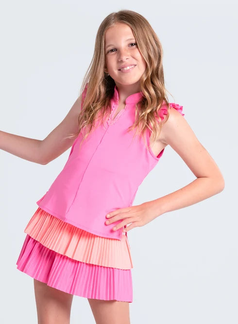 Lucky in Love Youth Lace Frill Tank Sleeveless