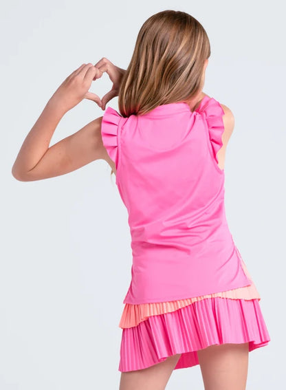 Lucky in Love Youth Lace Frill Tank Sleeveless