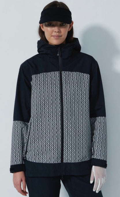Daily Sports Faenza Rain Jacket in Diamond Black and White Print