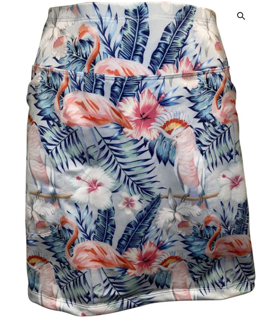 BSkinz Flamingo Follies Golf Skort 18"