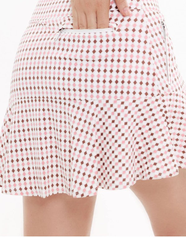 GGBlue ROSE DIAMONDS Flare Ice Skort 17.5"