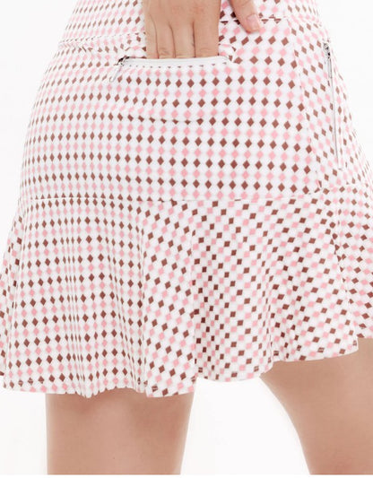 GGBlue ROSE DIAMONDS Flare Ice Skort 17.5"
