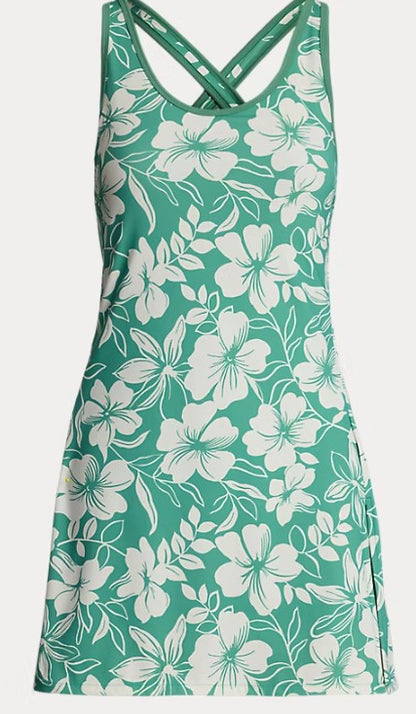 Ralph Lauren RLX Floral Crisscross Interlock Sleeveless Dress