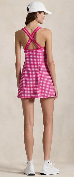 Ralph Lauren RLX Gingham Crisscross Interlock Sleeveless Dress