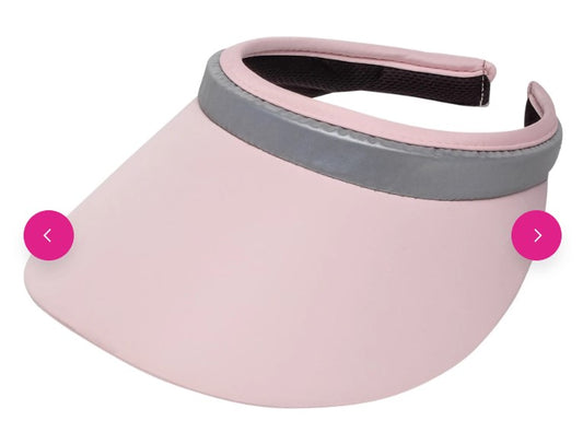 GloveIt Fore Ever Pink Print Solid Clip-On Visors