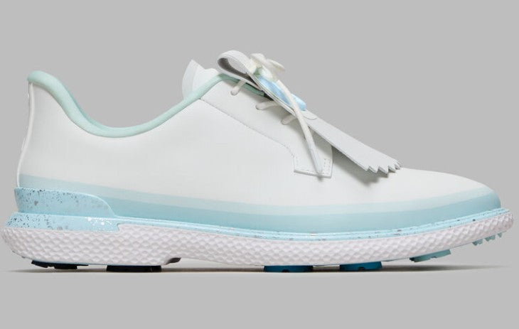 G/FORE GALLIVAN2R TUXEDO STRIPE GOLF SHOE IN SNOW / DAYBREAK
