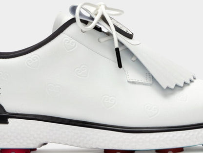 G/FORE GALLIVAN2R DEBOSSED HEART G'S KILTIE GOLF SHOE IN SNOW/ONYX