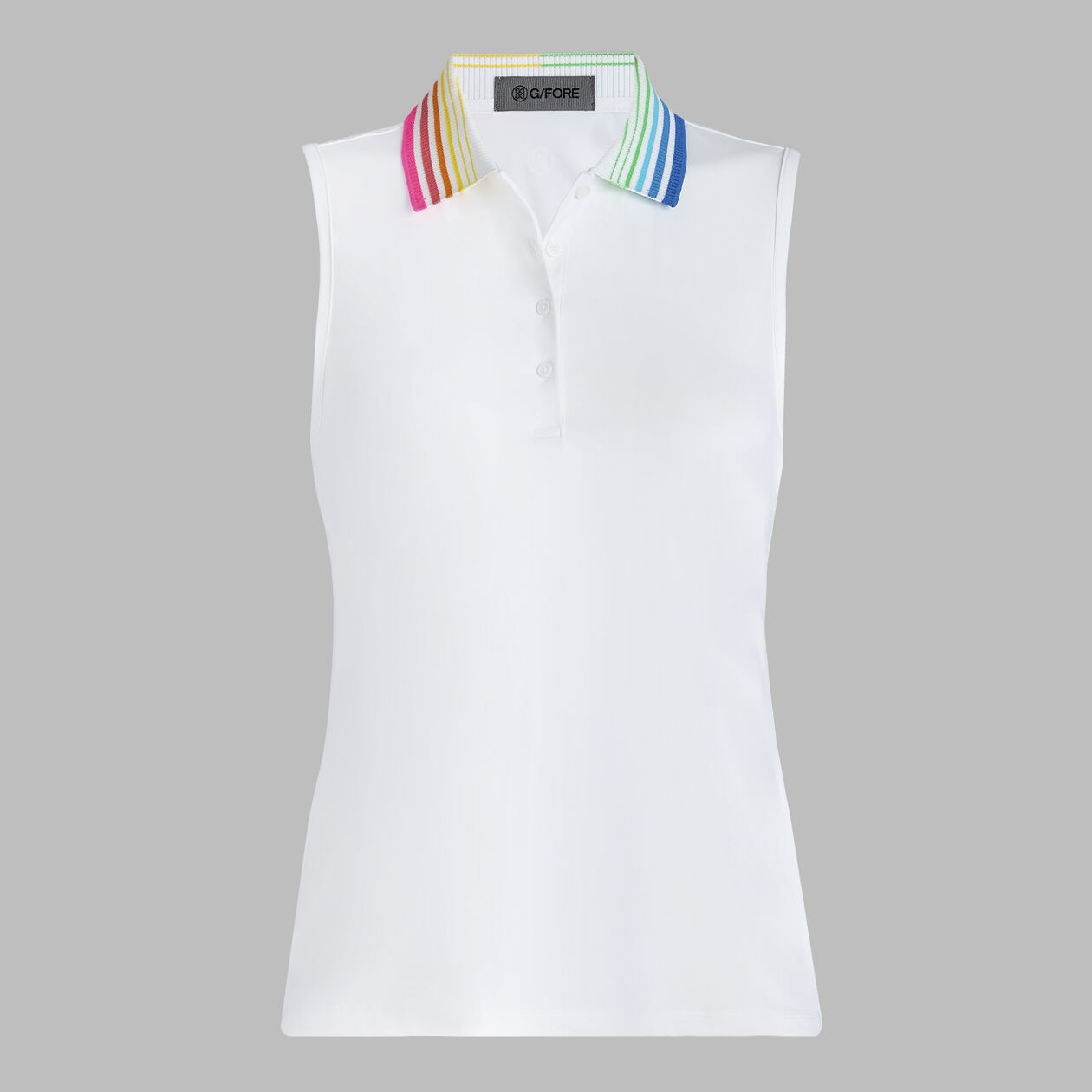 G/FORE APPAREL GRADIENT COLLAR SILKY TECH NYLON SLEEVELESS POLO (Multiple Colors)