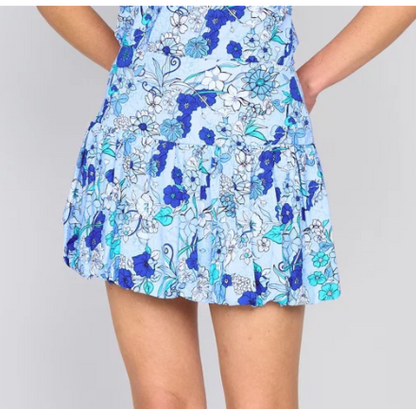 G Lifestyle Drop Waist Bubble Ruffle Skort 14" (Multiple Prints)