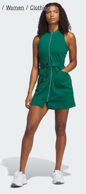 ADIDAS APPAREL GO-TO ZIP SLEEVELESS RACERBACK DRESS (Multiple Colors)