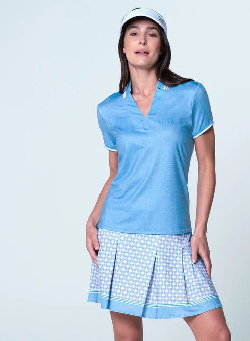 Lucky in Love Linen Nouveau Linen Play Notch Collar Short Sleeve
