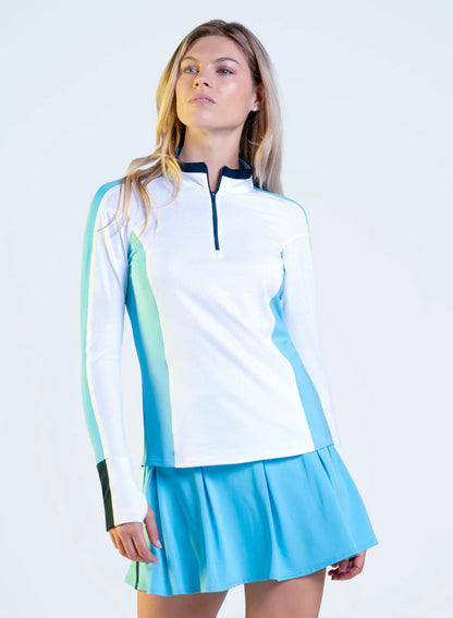 Lucky in Love UPTOWN GIRL Zip & Drive 1/4 Zip Long Sleeve