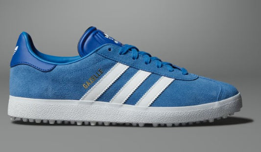Adidas Gazelle Spikeless Golf Shoes in Blue Bird / Cloud White / Royal Blue