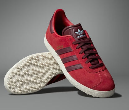 Adidas Gazelle Spikeless Golf Shoes in Better Scarlet / Cloud White / Clear Sky