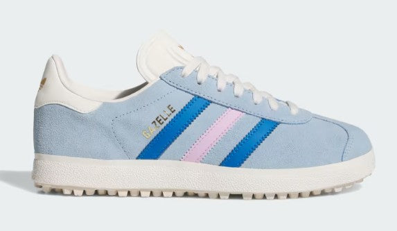 Adidas Gazelle Spikeless Golf Shoes in Clear Sky / Blue Bird / Bliss Lilac