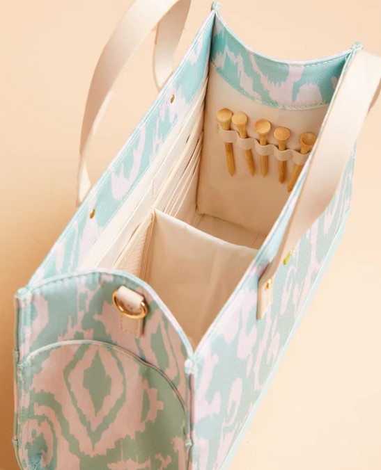 Spartina Golf Crossbody Tote Brook Ikat in Blue