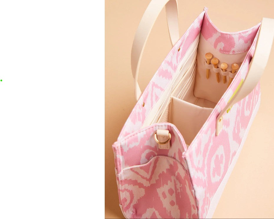 Spartina Golf Crossbody Tote Brook Ikat in Pink