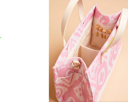 Spartina Golf Crossbody Tote Brook Ikat in Pink
