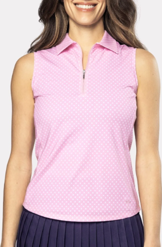 Golftini  Cool Girl Sleeveless Polo Rose