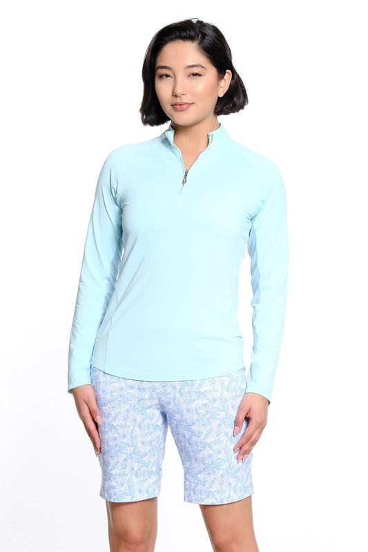 SPORT HALEY ATLANTIC COAST Sunscape Long Sleeve Mock Shirt