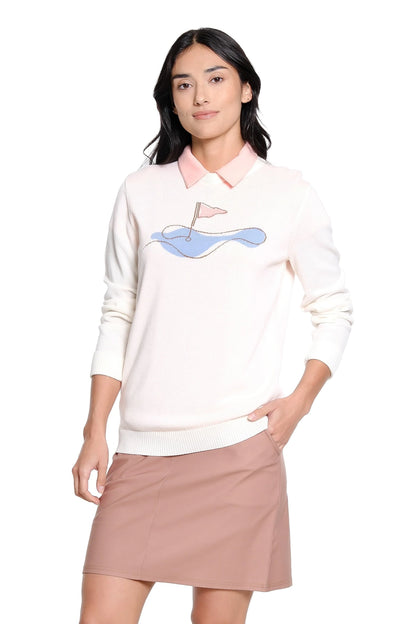 SPORT HALEY KEATON FIELDS Golf Pin Crew Sweater