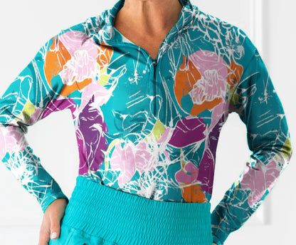 The Bubble BAY BREEZE Hamilton Long Sleeve Print Top (Multiple Colors)
