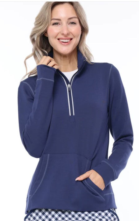 Belyn Key HEAVENLY LONG SLEEVE QUARTER ZIP PULLOVER