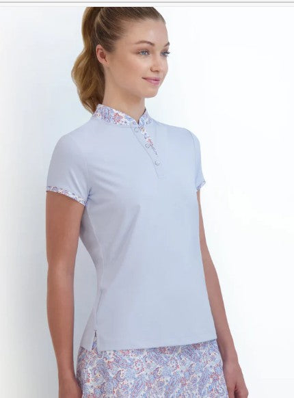 Fairway & Greene American Pie HEIDI SNAP CAP SLEEVE POLO