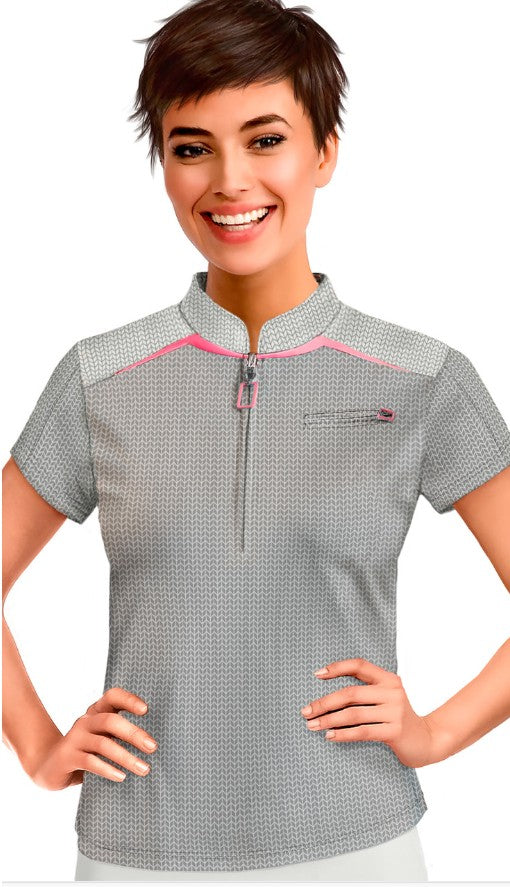 Jamie Sadock HERRINGBONE Short Sleeve Top