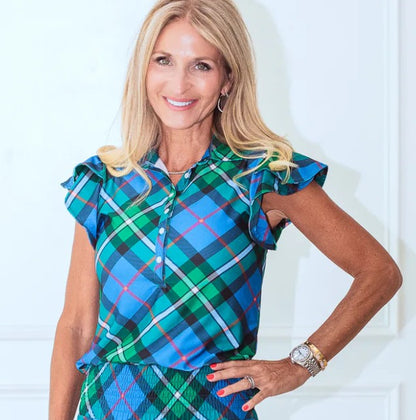 The Bubble HOLIDAY 25 Flutter Sleeveless Print Top