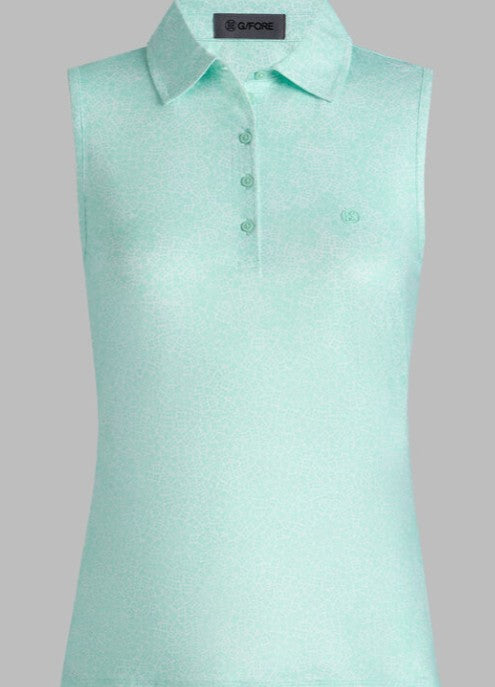 G/FORE APPAREL HYDRANGEA TECH JERSEY SLEEVELESS POLO
