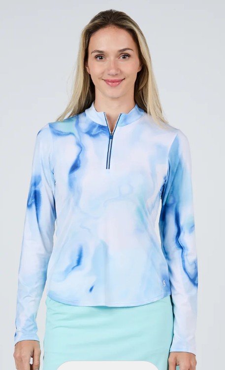 Sofibella Perfect Storm Half Zip Long Sleeve Top