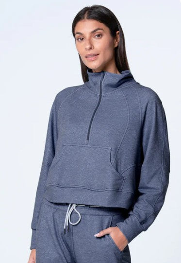 Lucky in Love SHIMMER Renew 1/4 Zip Heather Long Sleeve