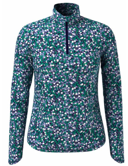 Callaway Apparel Hexagon Confetti Print Long Sleeve Golf Shirt