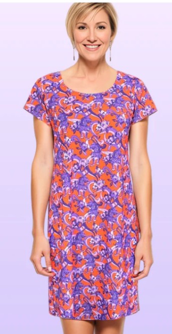 Katherine Way Hyannis Cap Sleeve Tee Shirt Dress in Hear Me Roar