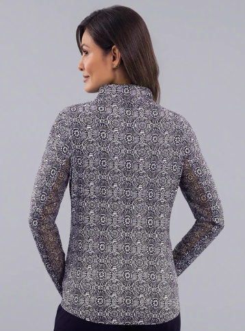 IBKUL Amani Long Sleeve Mock Neck (Multiple Colors)