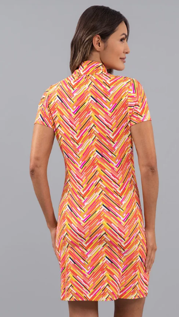 IBKUL Robin Short Sleeve Mock Dress (Multiple Colors)
