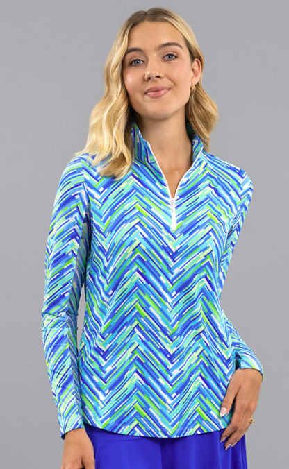 IBKUL Robin Long Sleeve Mock Neck Top (Multiple Colors)