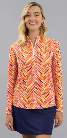 IBKUL Robin Long Sleeve Mock Neck Top (Multiple Colors)